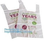 를 위해 사용한 바이오플라스틱 티셔츠 가방은 냉동식품을 위해 식품, 퇴비성 버릴 수 있는 생 분해성 플라스틱 봉투 쓰레기 봉투를 제거합니다
