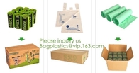 eco 우호적 퇴비성 생 분해성 플라스틱 티셔츠 쇼핑 가방, 재활용 부엌 팩 100 미생물에 의해 분해된 콘스타르