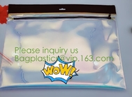 패키징 테플론제 백 주문 제작된 PVC 지퍼 백, 얼어붙은 슬라이더 투명한 집록크 방수 명백한 pvc 맞춘 가방 가방은 지퍼로 열립니다