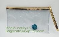 패키징 테플론제 백 주문 제작된 PVC 지퍼 백, 얼어붙은 슬라이더 투명한 집록크 방수 명백한 pvc 맞춘 가방 가방은 지퍼로 열립니다