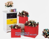 선물을 위한 꽃 캐리어 백, 운반 꽃을 위한 포장 봉지, 리본으로 포장되기 위한 방수 하얀 크라프트 지 플라워 백