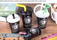 고급 품질 일회용 종이컵 더 낮은 가격 커피컵, 물결형 두배 단일 벽 일회용 커피 종이컵, BAGEASE