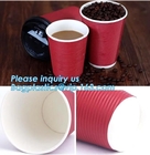 일회용 컵 / 판매 종이컵 / 맞춘 커피컵, 물결형 벽 일회용 종이컵 커스텀 로고 인쇄된 뜨거운 커피 컵