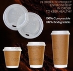종이 co에 적당한 생물 분해 가능 Eco 우호적 버릴 수 있는 옥수수 녹말 CPLA 컵, 뜨거운 판매 플라스틱 커피 컵 덮개 제조들