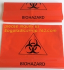 병원 쓰레기를 위한 생물학적 위험 쓰레기 봉투, 임상적 처리를 위한 생물학적 위험 의료 폐기물 플라스틱 백, 미생물에 의해 분해된 HDPE