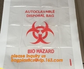 아주 튼튼하 빨간 의학 생물학적 위험 쓰레기 쓰레기 가방, PE 환경 친화적이 생물학적 위험 쓰레기 봉투, 아주 튼튼하 생물학적 위험은 감염됩니다