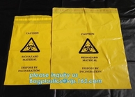 HDPE 플라스틱 졸라매는 끈 생물학적 위험 쓰레기 폐기물, 아주 튼튼하 안전성 플라스틱 생물학적 위험, 봉투 BAGS, 봉투, 자체 씰