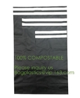 환경 친화적 방수 오래가는 회색 / 하얀 PLA 미생물에 의해 분해된 특사 bags,100% 퇴비성과 미생물에 의해 분해된 특사 Env
