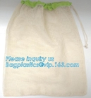 재사용할 수 있는 긴 가방끈 면 모기장은 야채를 위해 백, 면 순수한 쇼핑 가방을 생산합니다