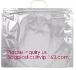 재사용할 수 있는 식료품 쇼핑 상자 지퍼 상부 비직조 알루미늄 냉각기 백 열 백 시원한 절연된 백 바게아세 백플라스틱스