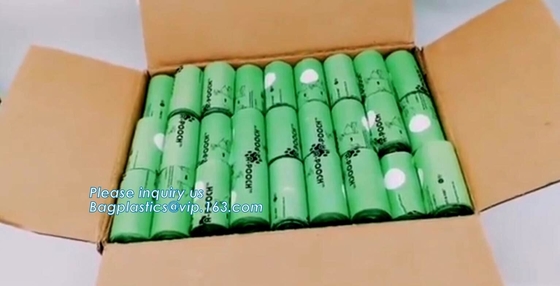 생 분해성 플라스틱 개 펫 폐기물 바보 봉투, 제휴 핸들과 언샌티드 개똥 쓰레기백, 맞춘 인쇄된 애완은 세척됩니다