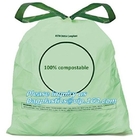 명부, 봉합 &amp; 핸들과 쿠스토미 위의 100% eco 우호적 직접적 제조 공장 퇴비화 가능 쓰레기 가방을 드로스트링