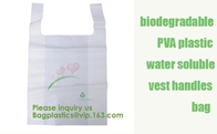 미생물에 의해 분해된 PVA 플라스틱 수용성 조끼 핸들 봉투, COMPOSTALE PLA+PBAT은 FIRNEDLY 감자녹말 녹말 ECO를 작은 알로 만듭니다