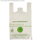 퇴비성 T셔츠 bag,100% 미생물에 의해 분해된 퇴비성 플라스틱 bag,EN13432 공인된 분해가능한 가방 미생물에 의해 분해된 플레스트