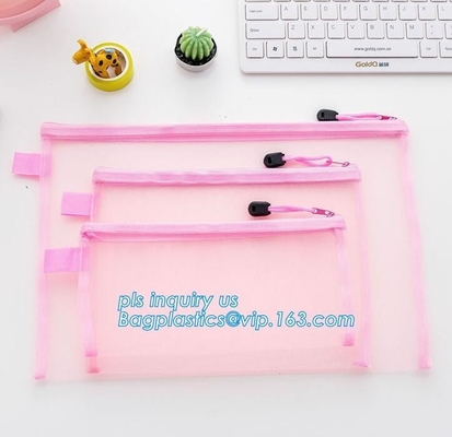 파일 / 폴더 / 파일 덮개 / 문서 팁 백 운반을 확대하는 슬라이더 지퍼와 사무실 문구류 메쉬 백