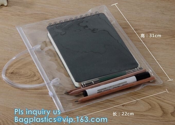 pvc 봉지 플라스틱 명백한 pvc 지퍼 여성용 대형 손가방, pvc 비닐 졸라매는 끈 봉지, 논-톡식 eco 금요일을 패키징하기 위한 pvc 지퍼 풀러