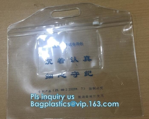 피부 미용 세트를 위한 PVC 에바 비닐 슬라이더 위 지퍼 백, 여름 동안 홀로그래프 레이저 PVC 슬라이더 지퍼 핸드 백, 바닥