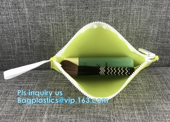 화장품, 슬라이더 미생물에 의해 분해된 지퍼 백, 핸들과 가지고 다닐 수 있는 PVC 플라스틱 백 투명한 PVC 봉투를 위한 pvc 지퍼 백