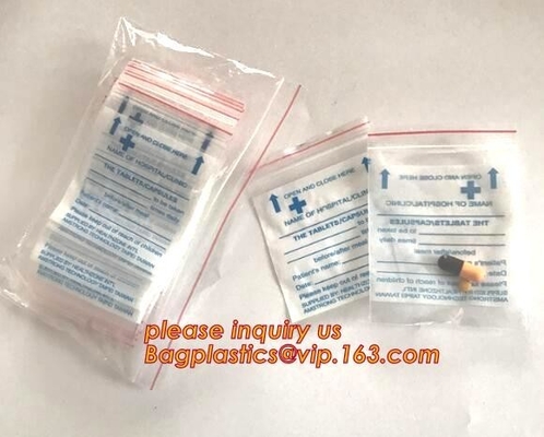 의학 지퍼 백 / ＬＤＰＥ 의학적이 지퍼 백 / 의학 지퍼 백, 기록가능한 의학 집록크 알약은 패키징 테플론제 백 지프를 요약합니다