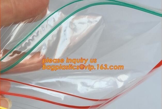 이중 지퍼는 ＬＤＰＥ 투명 플라스틱 집록크 봉투 플라스틱 집록크 프리저 백, 식품점을 위한 배트랙 집록크 봉투, Ｗ를 추적합니다