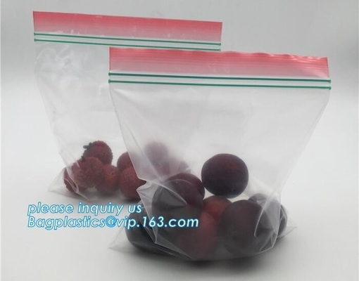 식품 등급 ＬＤＰＥ 집록크 냉장고 쿼트 사이즈 저장 백, 집록크 저장 백, 평평한 저장 백 집록크 거싯된 식품백