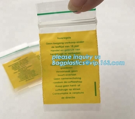 공장 사용자 지정 색상 작은 빨간색 / 분홍색 / 녹색 / 노랑 /는 장식, 백플라스틱스, 바게아스를 위한 재밀봉할 수 있는 집록크 가방을 청색화합니다