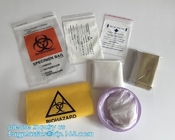 생물학적 위험 지프 잠금 장치 의료 시료 가방, 연구소를 위한 ＬＤＰＥ 생물학적 위험 견본 집록크 가방, 실험실 가방 /Specimen 가방 / zi