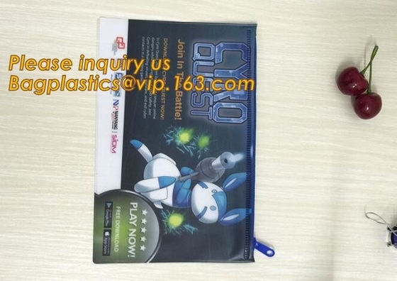 중국 공급자 주문 제작된 고급 품질 플라스틱 문서 봉투, 커스텀 로고 명백한 방수 PVC 파일 문서는 봉투 wi를 파우치에 넣습니다