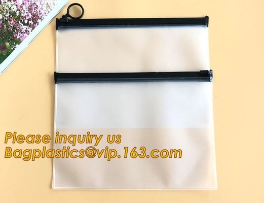 지퍼, 투명 플라스틱 PVC 지프 잠금 장치 문서 봉지 A4 PP 파일 봉지 감상과 최상의 가격 PVC 문서 지갑 명백하 문서 봉지