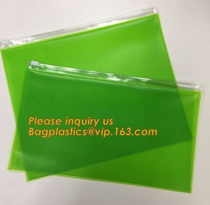 zipper,A4 PVC PP 명백한 지퍼 파일 폴더 문서 가방 백플라스틱스와 인기있는 사무실 움직이지 않는 A4 pvc 문서 가방