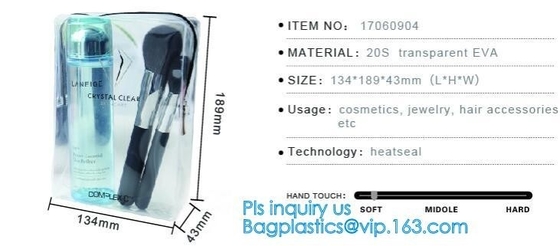 핸들, 지퍼를 위한 화장용 선물 가방 운반 여행 메이크업 가방과 Cosmetic/ Makeup/ 화장품 파란불 PVC 여행 세정 가방