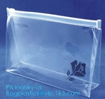 다중-컬러 플라스틱 슬라이더 지퍼 백, 로고 프린팅 pvc 작은 지프 투명 백, 슬라이더와 스탠드업 화장용 PVC 가방