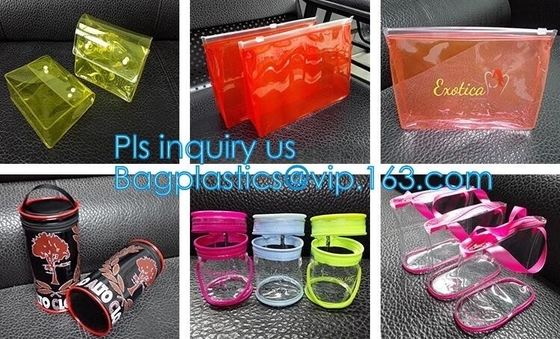 투명한 플라스틱 PVC 슬라이더 백은 지퍼 레세와 봉지, PVC 슬라이더 지퍼 백 플라스틱 백을 패키징하는 에바 지퍼를 서리로 뒤덮었습니다