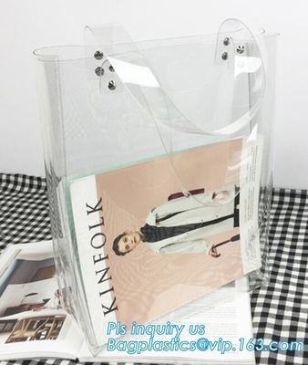 여성을 위한 PVC 핸들 백과 환경 친화적 세척할 수 있는 크라프트 지가 수단, 핸디를 위한 핸들 부드러운 PVC 패키징 테플론제 백을 다이 컷합니다