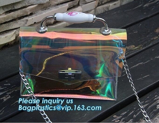 작은 가방, PVC 투명한 최신 유행 핸드백 어깨에 메는 백 크로스 보디 핸드백, pvc 항공사들, 항공사들 한과 pvc 핸드백