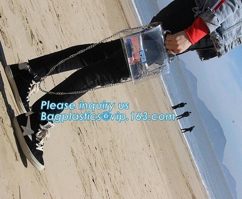 체인 가방 귀여운 소녀의 명백한 PVC 투명하 붕대 뜨내기 일꾼 핸드백, PVC 여성 핸드백, PVC 비치 백 핸드백 / 패션 여성 Ｈ