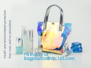 어깨 명백한 자금 PVC 투명하 핸드백, 레이저 pvc 쇼핑 가방 패션 투명한 PVC 운반 핸드백을 위한 여성용 대형 손가방