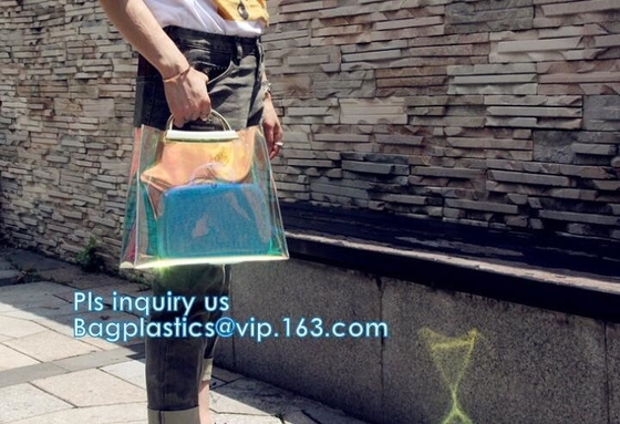 최고의 품질 투명한 pvc 명백한 핸드백, 1개 세트 프로모셔널 핸드백에서 PVC 핸드백 관습 2 PCS (개인휴대통신), 콜로와 지퍼 운반