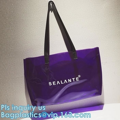 특정 개인 앞 이름 이니셜이 새겨진 해변은 PVC 가방, 한국형 명백한 비치 백, 비닐 방수 비치 백, 해변 운반, 운반을 깨끗이 합니다