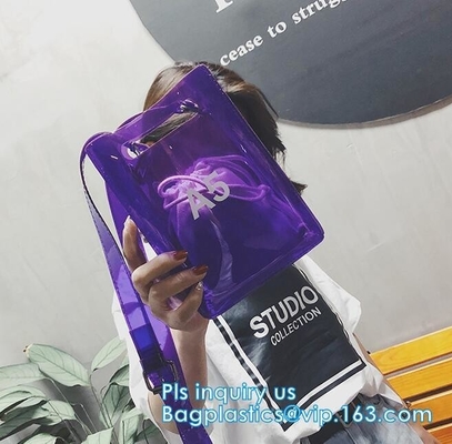 방수 경기장 가방 핸드백, 명백한 선물이 PVC 핸드백, 봉투 위기 PVC 비닐 플라스틱 자금 가방, 운반 손을 쌉니다