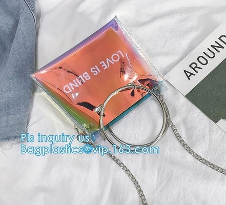 패션 여성 핸드백 투명한 PVC 명백하 해변 한 개의 어깨에 메는 백, 여성 핸드백, PVC 핸드백 영부인들 여성은 가방을 나릅니다