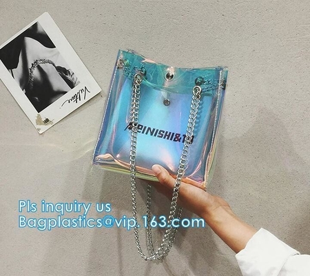 고급 품질 유일한 PVC PU 영부인들 가방 핸드백, 100% 명백한 지갑 PVC 해변 명백하 핸드백, 여성의 가방 / 핸드백 / 여행