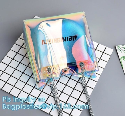 고급 품질 유일한 PVC PU 영부인들 가방 핸드백, 100% 명백한 지갑 PVC 해변 명백하 핸드백, 여성의 가방 / 핸드백 / 여행