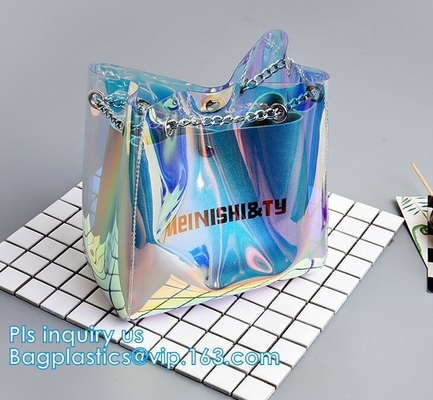 고급 품질 유일한 PVC PU 영부인들 가방 핸드백, 100% 명백한 지갑 PVC 해변 명백하 핸드백, 여성의 가방 / 핸드백 / 여행