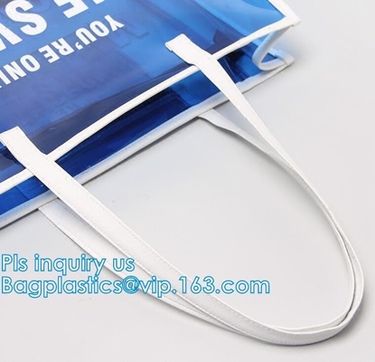 패션 여름 여자 핸드백 투명한 어깨에 메는 백 PVC 운반 비치 백, 승진 여름 명백한 PVC 비치 백, 토트