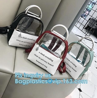 배낭, 최신 유행 투명한 방수 Pvc 배낭, 우연한 명백한 PVC 배낭 플레스트를 올리는 PVC 방수 드라이 백