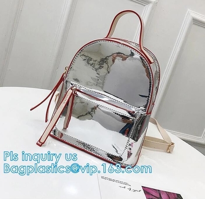 비닐 배낭, 여행 가방 파란불 남녀 공용 투명한 학교 배낭, PVC 방수 시트 건식 배낭, 주문 제작된 명백한 차일드르