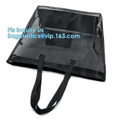 메쉬 접이식 정리함 화장품 메이크업 세면도구 넣는 방수 주머니, 프로모셔널 PVC 메쉬 화장품 가방, 빨간 입술 메쉬 화장용 가방, 팩