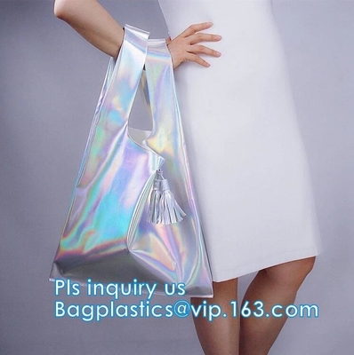 마감 어깨 메신저 투명한 PVC 핸드백, PVC 젤리 여성용 대형 손가방 2 pc 세트 비치 백 캔디 핸드백, Pvc 영부인 우먼