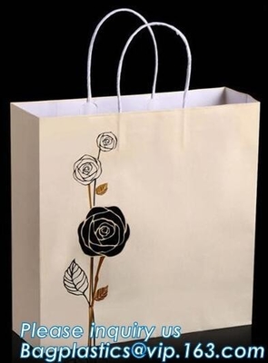 옷, OEM 관습을 위한 핸들과 주문 제작된 보로드 크라프트 지 쇼핑 가방이 작은 사치품 선물 크리스마스 극소량을 출력합니다